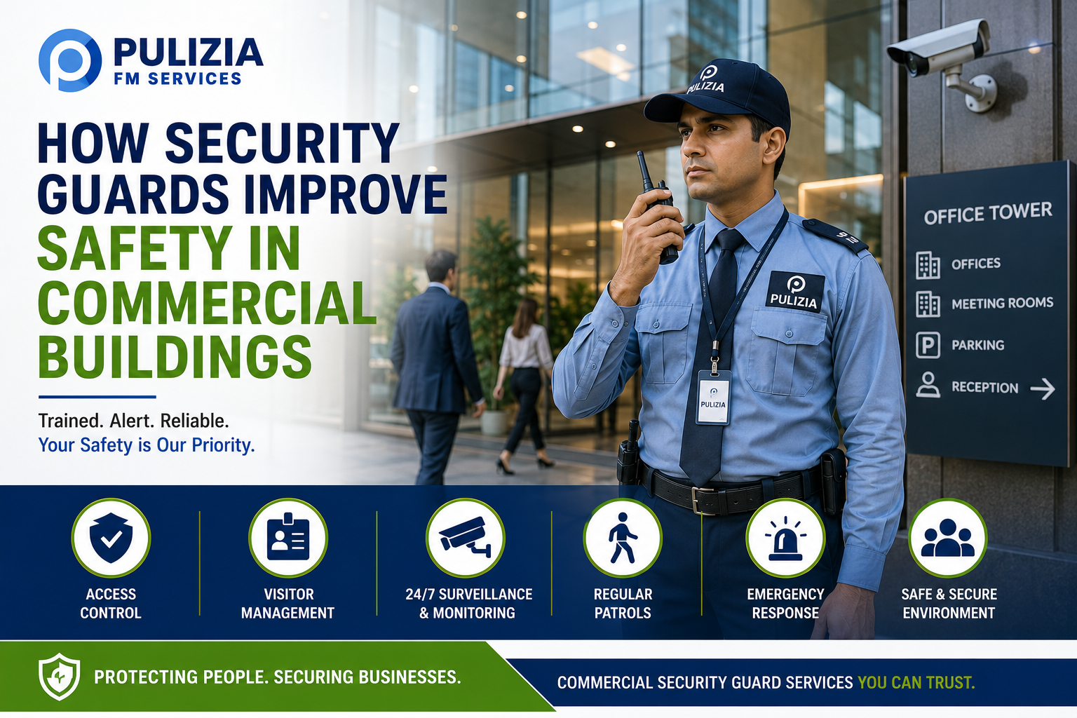 How Security Guards Improve Safety in Commercial Buildings